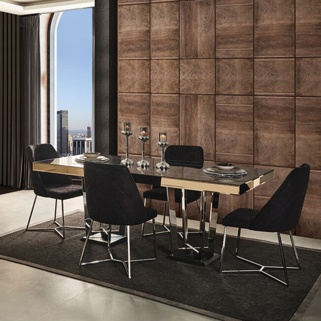 Ares Dining Table with 6 chairs