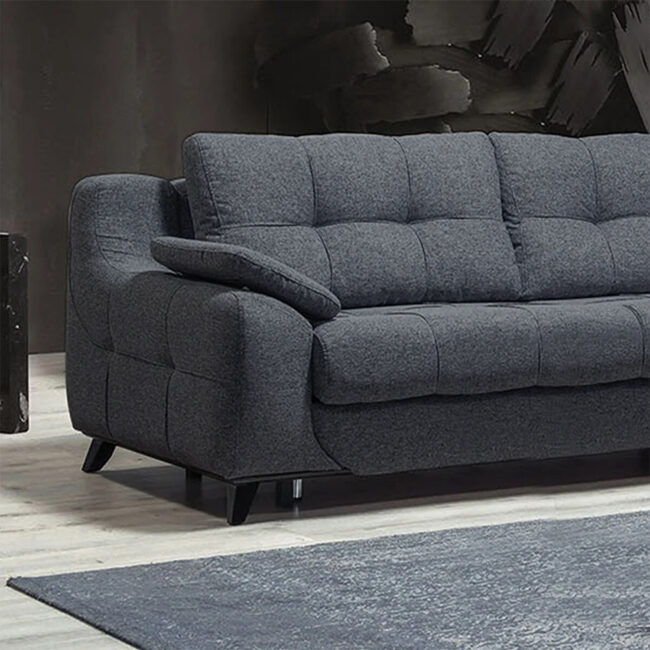 Damla Sofa Corneer with Pouf - Image 2