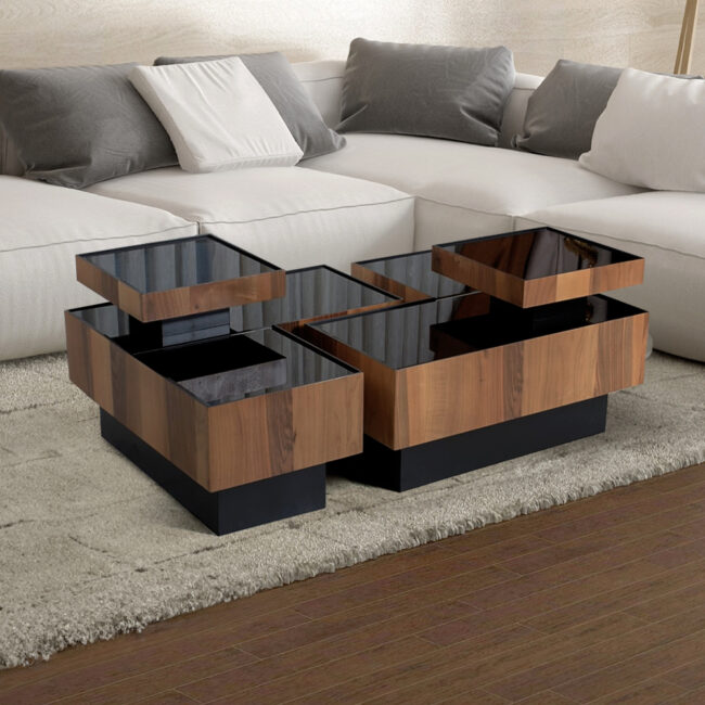 L Tray Coffee Table Set