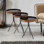 Side & End Tables - Nero-3-Nest-of-Table