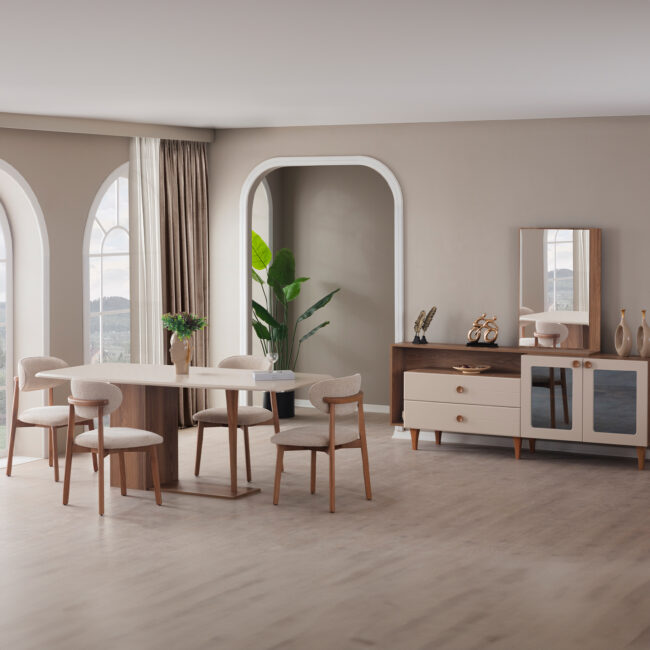 Viola Dining Table with 8 chairs