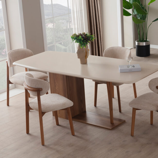 Viola Dining Table with 8 chairs - Image 2