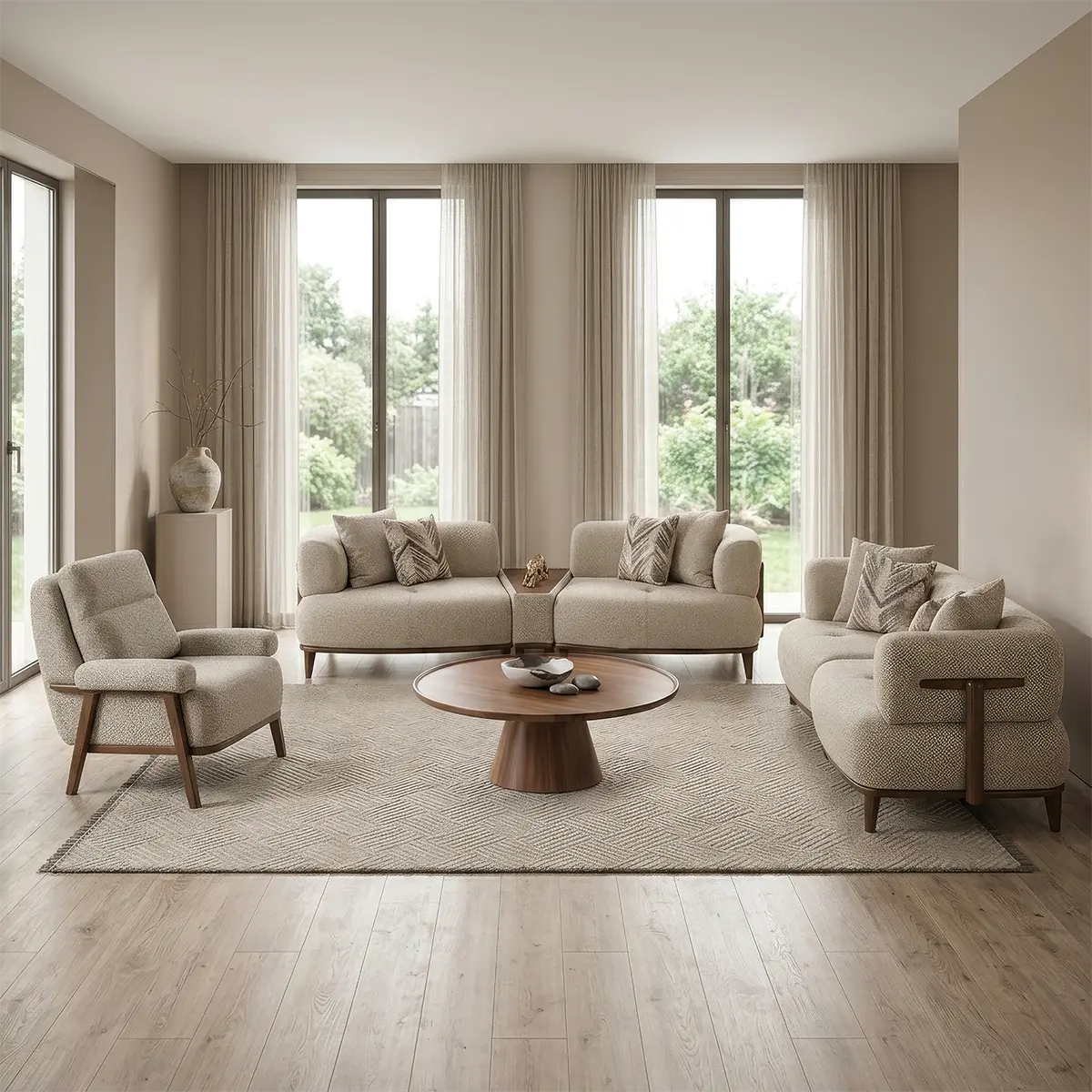 Olissa Sofa Set 4+3+1