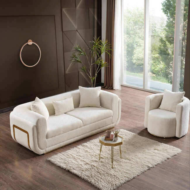Goldiva Sofa Set 3+3+1+1