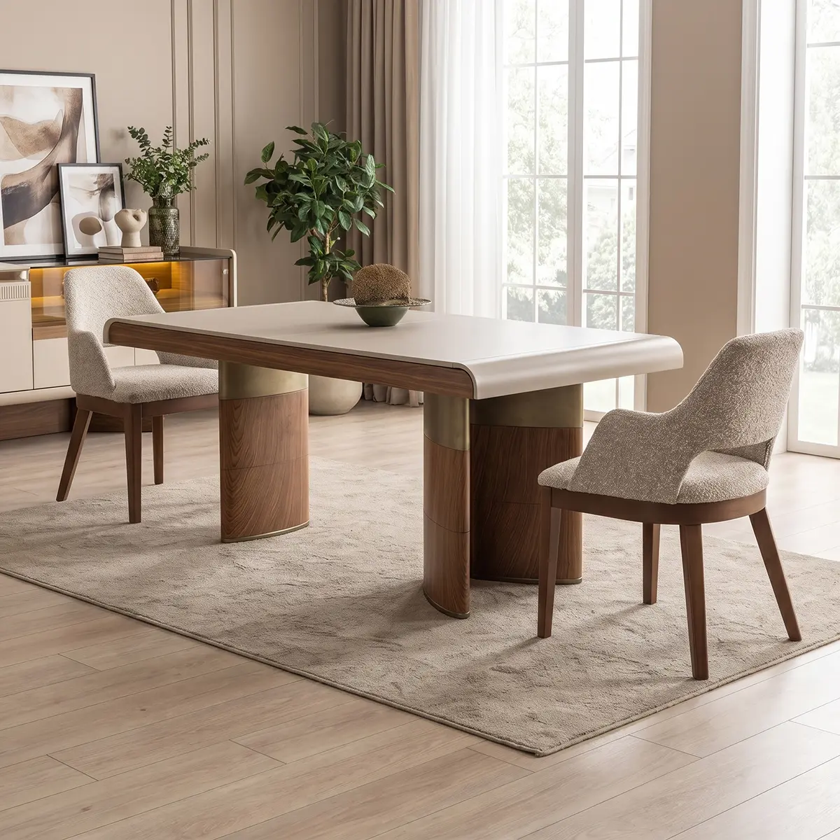 AURA Dining Table with (6 chairs)