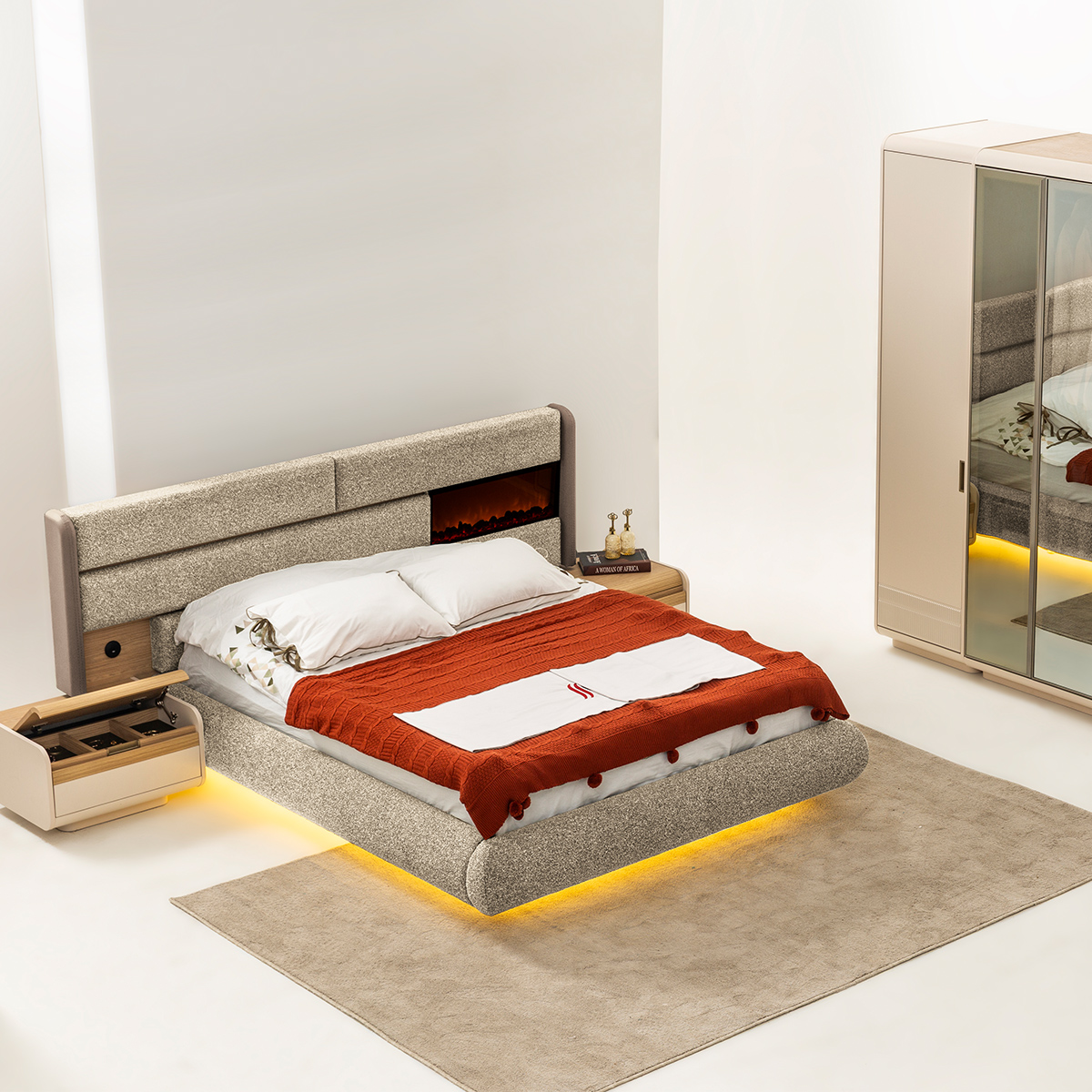 AURA Bedroom Set with Wardrobe