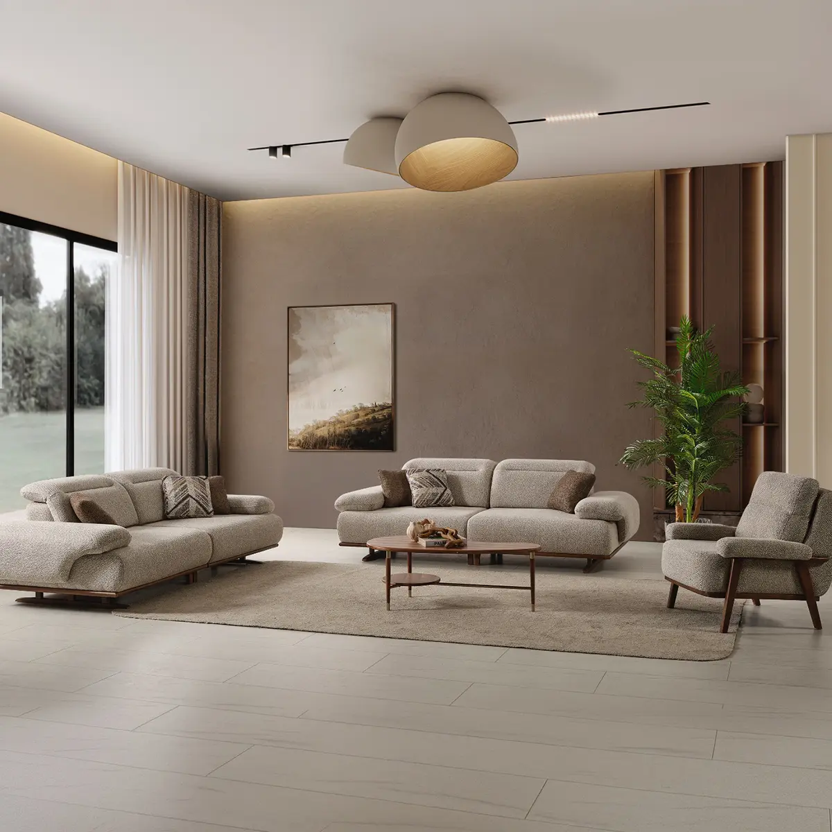 Avorio Sofa Set 3+3+1