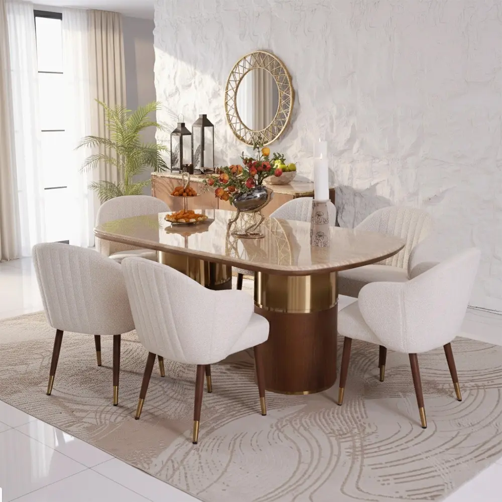 Elva Dining Table with 6 chairs