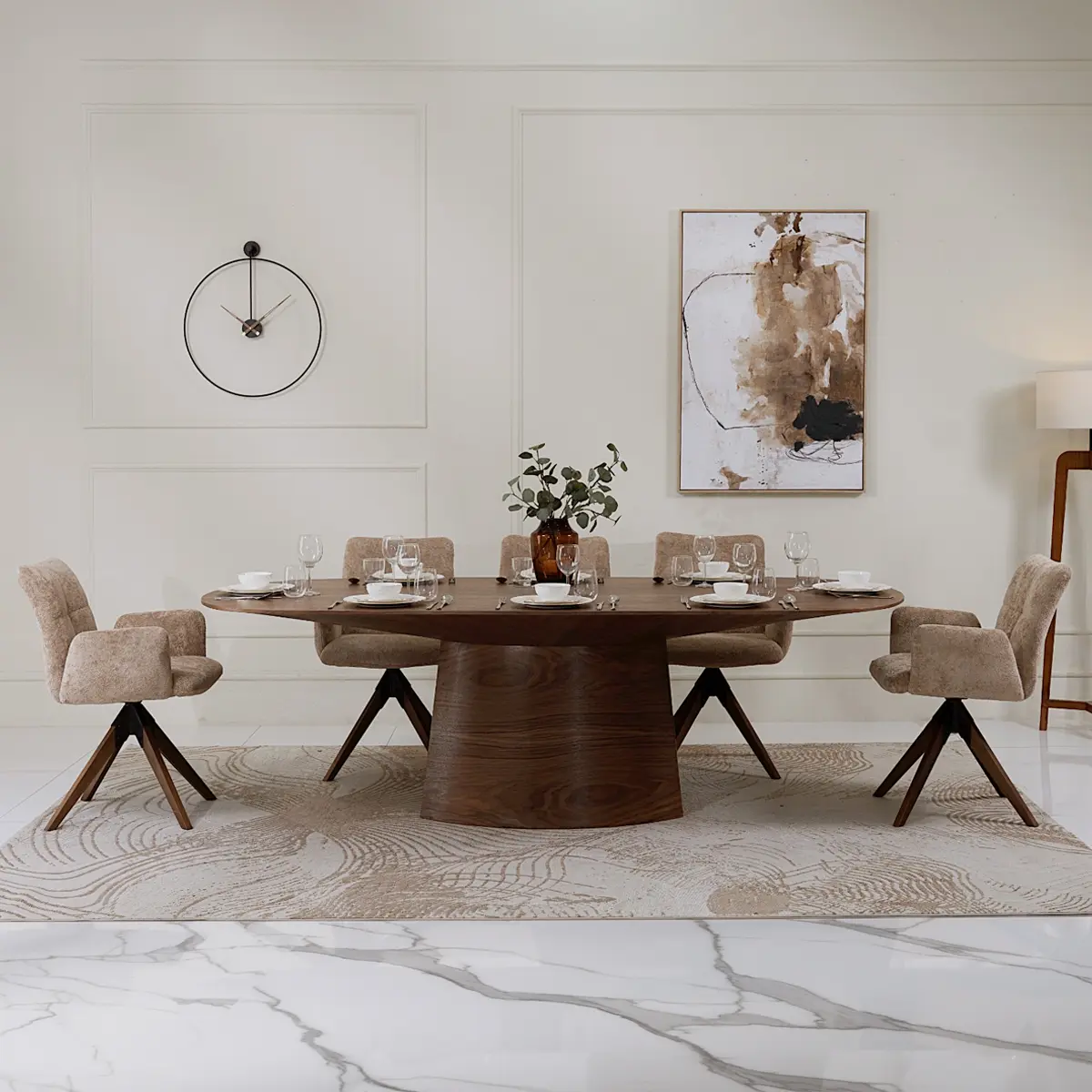 Luma Dining Table with 8 chairs