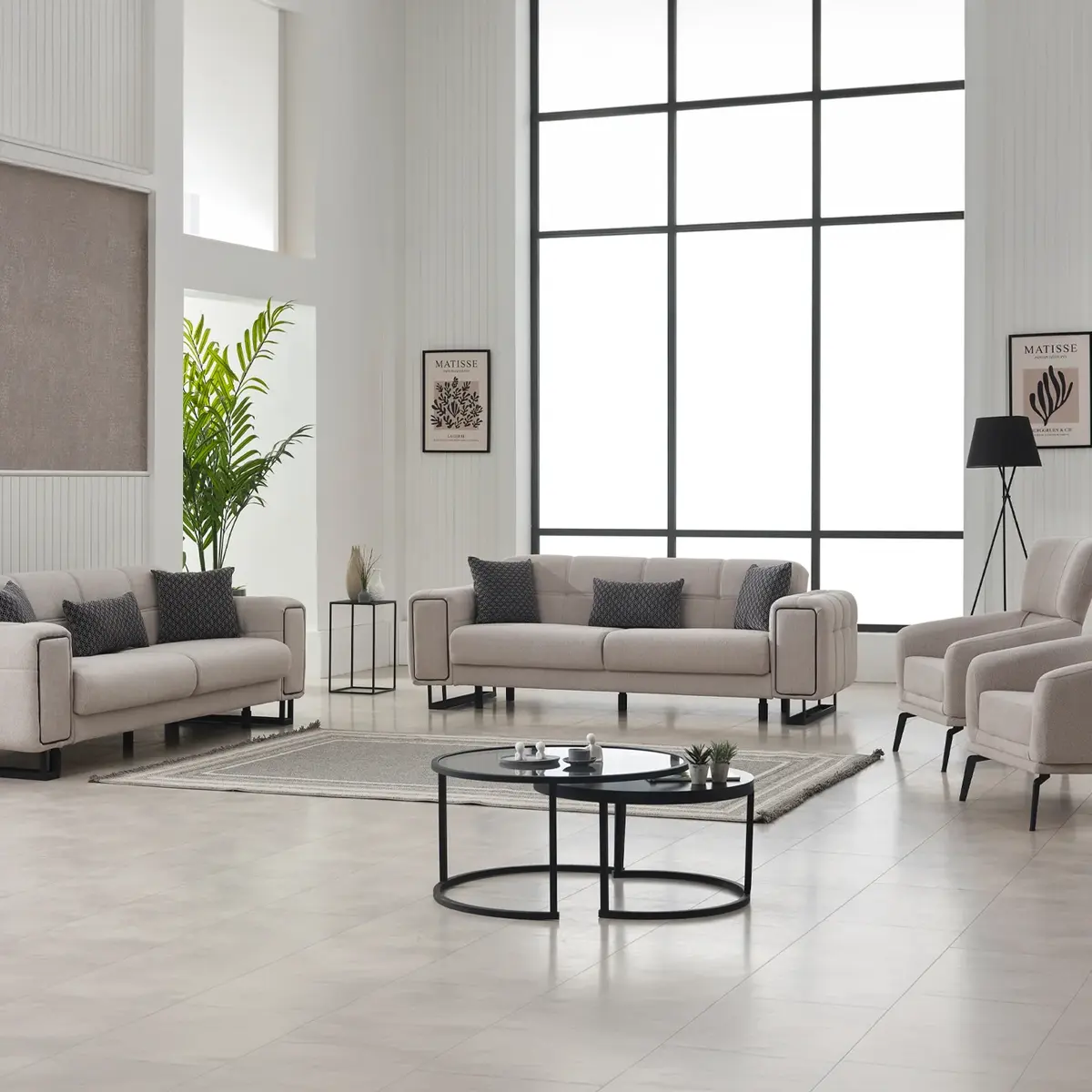 Nero Sofa Set 3+3+1+1